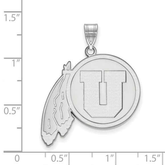 Sterling Silver U. of Utah XL Pendant - Picture 2 of 3